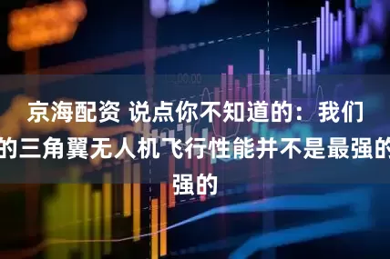 京海配资 说点你不知道的：我们的三角翼无人机飞行性能并不是最强的